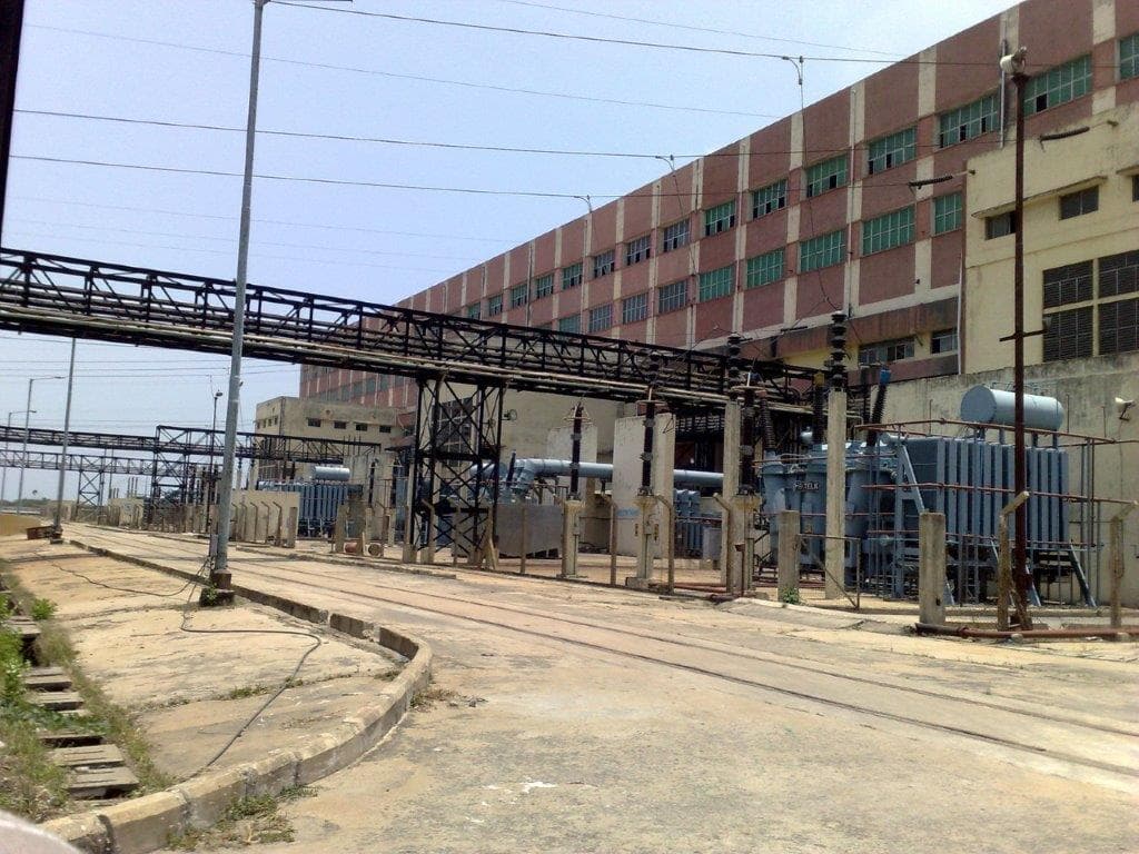 Strategic layout of 'A' Row and Transformer yard, showcasing the organized arrangement of heavy electrical infrastructure and safety clearance zones.