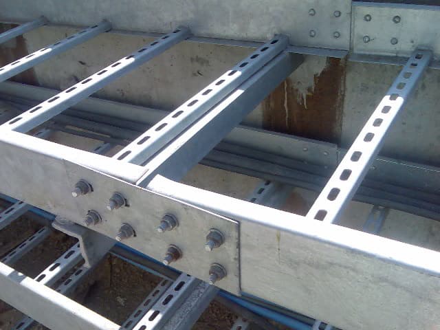 Cable trenches in the transformer yard, routed to carry control and protection cables to the relay house.