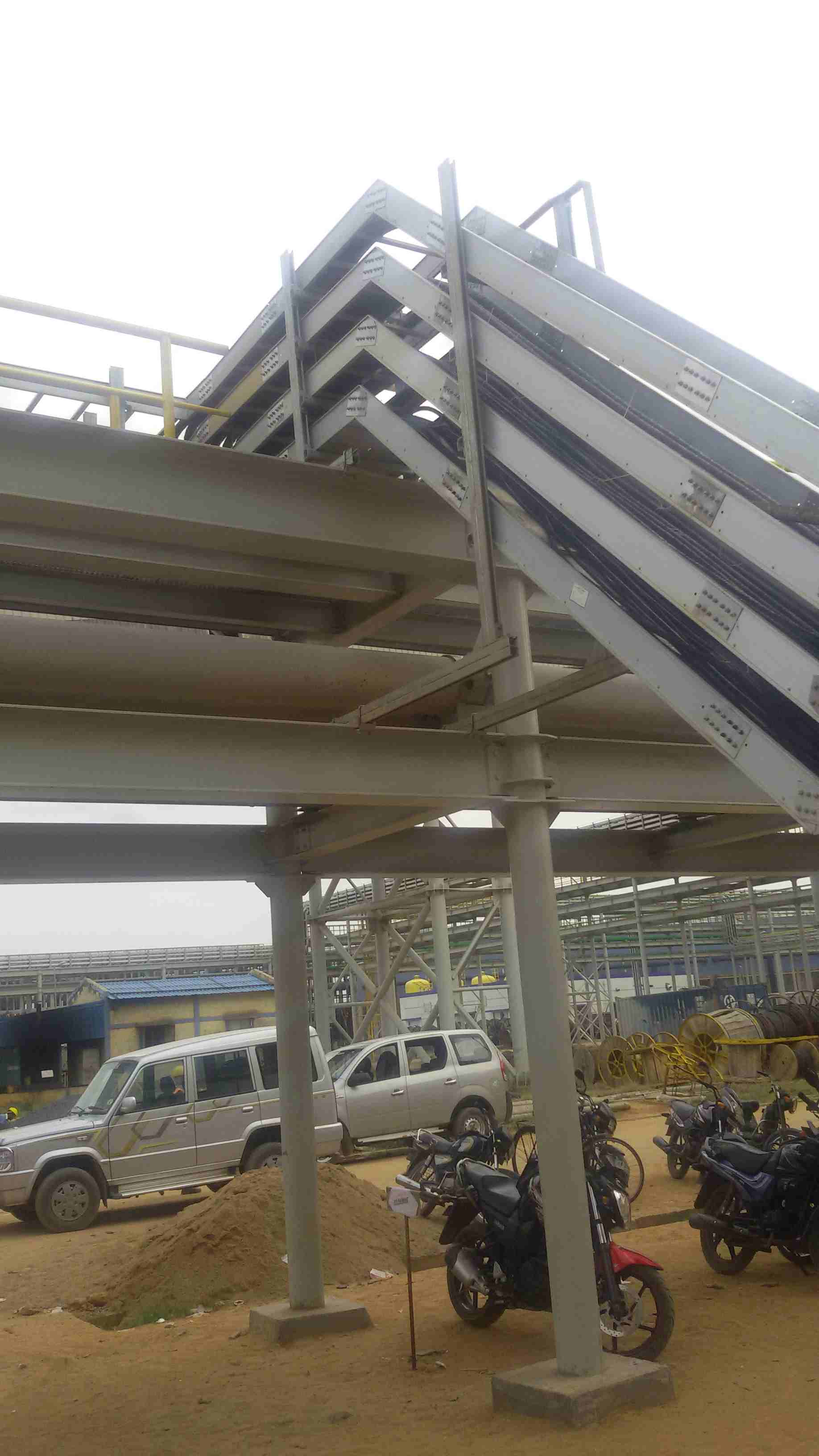 Vertical cable tray riser section allowing smooth transition of cabling between different elevations in a multi-story facility.