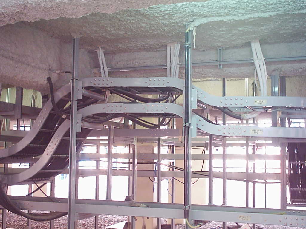 Cable Tray Routing System - Complex cable tray routing system layout showing precise alignment and integrati