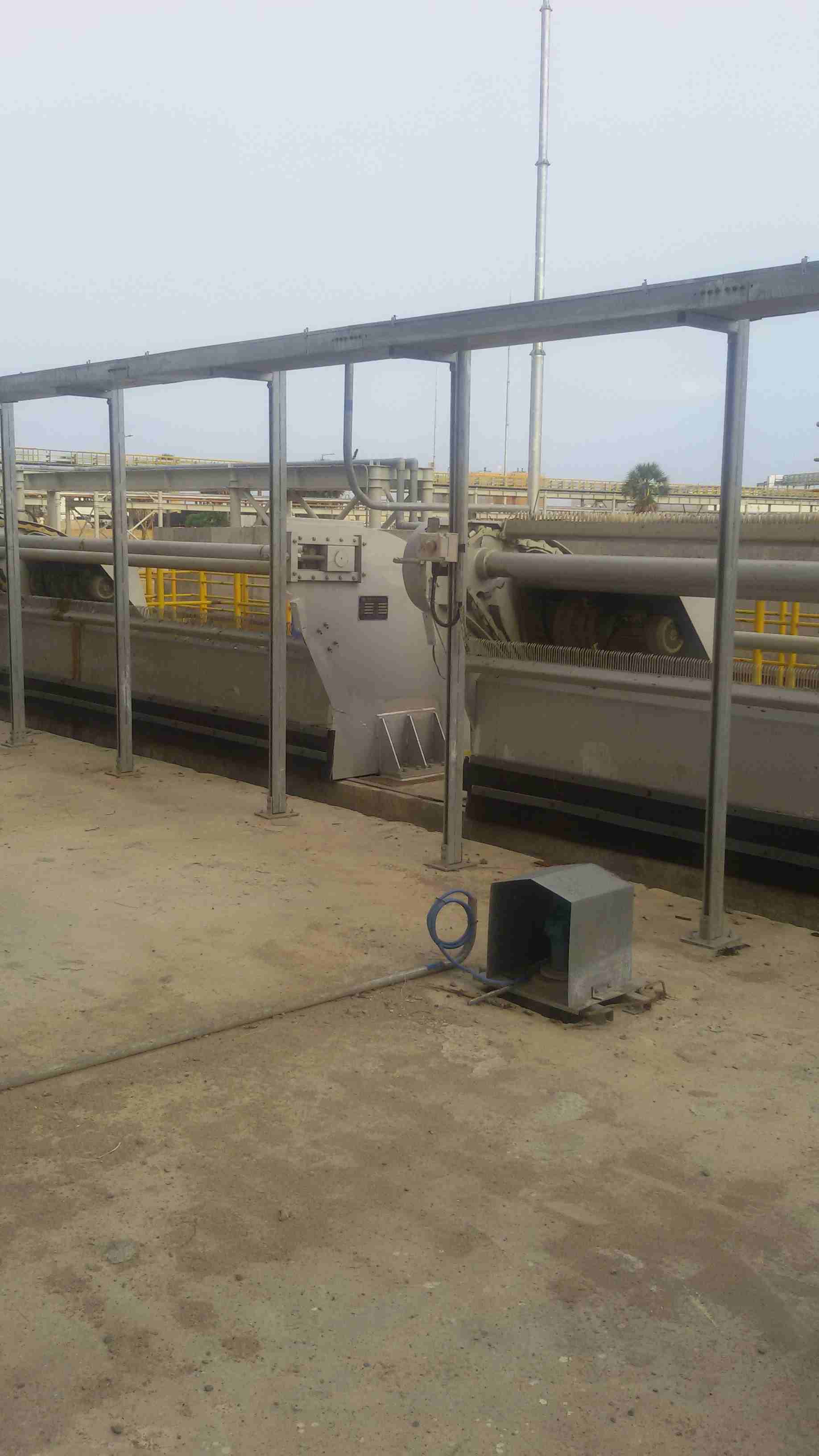 Cable Tray Support Structure - Heavy-duty steel support structure for cable trays, engineered to withstand sign